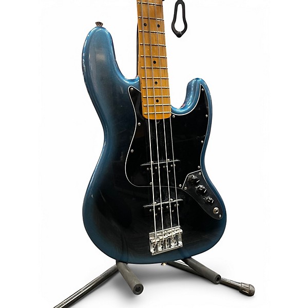 Used 2020 Fender american pro ii jazz bass maple neck Dark Knight Electric Bass Guitar