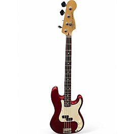Used Fender Standard Precision Bass Candy Apple Red Electric Bass Guitar