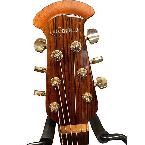 Used Ovation ce44p-fk0a Natural Acoustic Electric Guitar