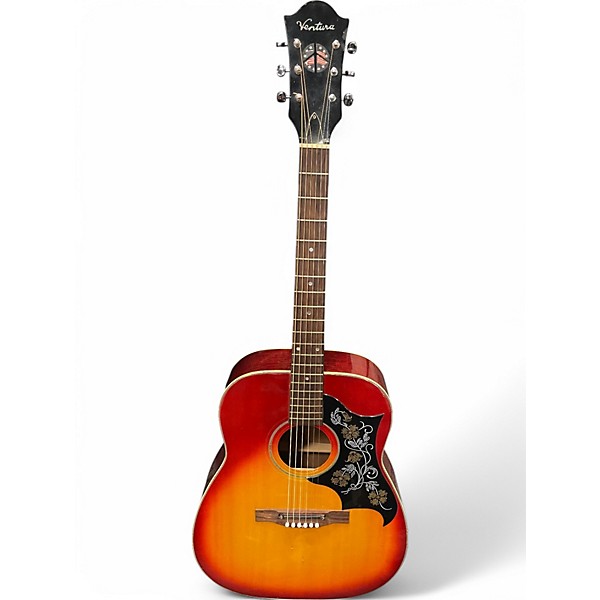 Used 1970s Ventura V-1S 2 Color Sunburst Acoustic Guitar,New Products : American Fashion Style Bags On Sale