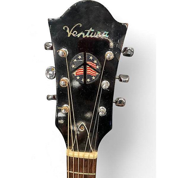 Used 1970s Ventura V1S 2 Color Sunburst Acoustic Guitar 2 Color