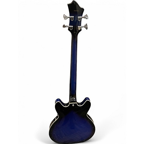 Used Hagstrom Viking Blue Electric Bass Guitar