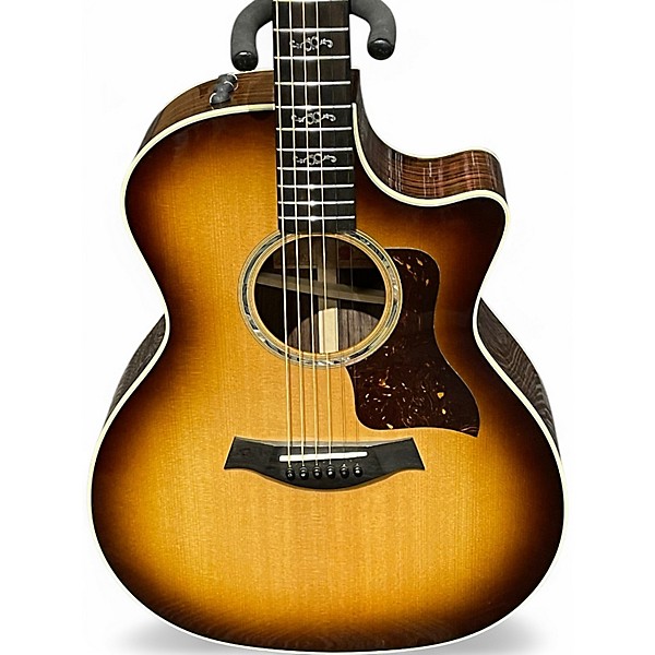 Used Taylor Custom 414CE Shaded Edge Burst Acoustic Guitar