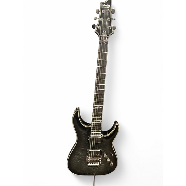 Used Schecter Guitar Research Hellraiser C1 Hybrid Trans Black Solid Body Electric Guitar