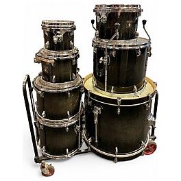 Used TAMA 7 Piece Superstar Classic Black Drum Kit