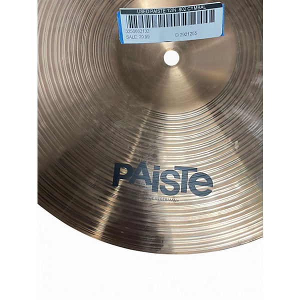 Used Paiste 12in 802 Cymbal