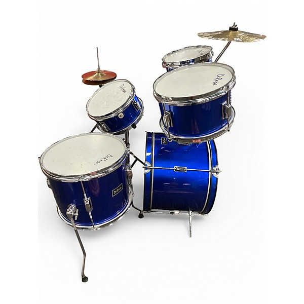 Used Derosa 5 Piece Combo 5 Piece set Blue Drum Kit