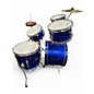 Used Derosa 5 Piece Combo 5 Piece set Blue Drum Kit