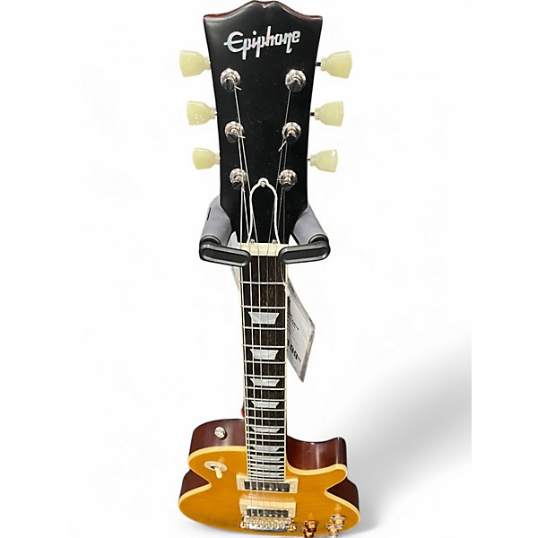 Used Epiphone Les Paul Kirk Hammett Greent Lemon Burst Solid Body Electric Guitar