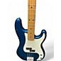 Used Fender Standard Precision Bass Metallic Aqua Marine Electric Bass Guitar