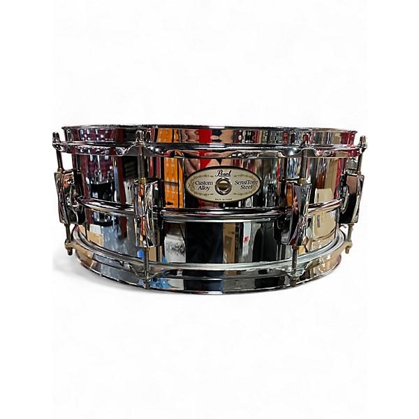 Used Pearl 5.5X14 SENSITON STEEL Chrome Drum,Specials : American Fashion Style Bags On Sale