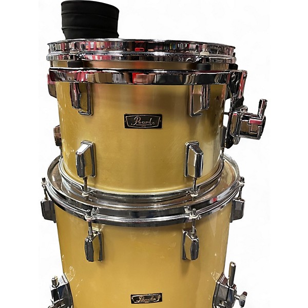 Used Pearl 3 Piece WOOD-FIBERGLASS GOLD Drum Kit