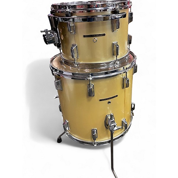 Used Pearl 3 Piece WOOD-FIBERGLASS GOLD Drum Kit