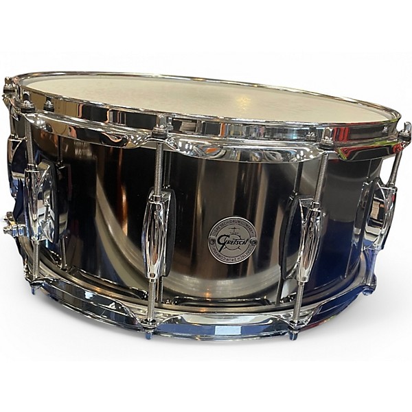 Used Gretsch Drums 6.5X14 BLACK NICKEL OVER STEEL BLACK NICKEL Drum