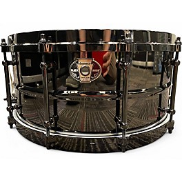 Used Ludwig 6.5X14 Black Magic Snare BLACK CROME Drum