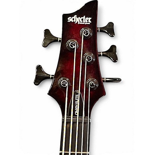 Used Schecter Guitar Research OMEN ELITE-5 BLACK CHERRY BURST Electric Bass Guitar