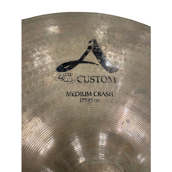 Used Zildjian 17in A Custom Medium Crash Cymbal