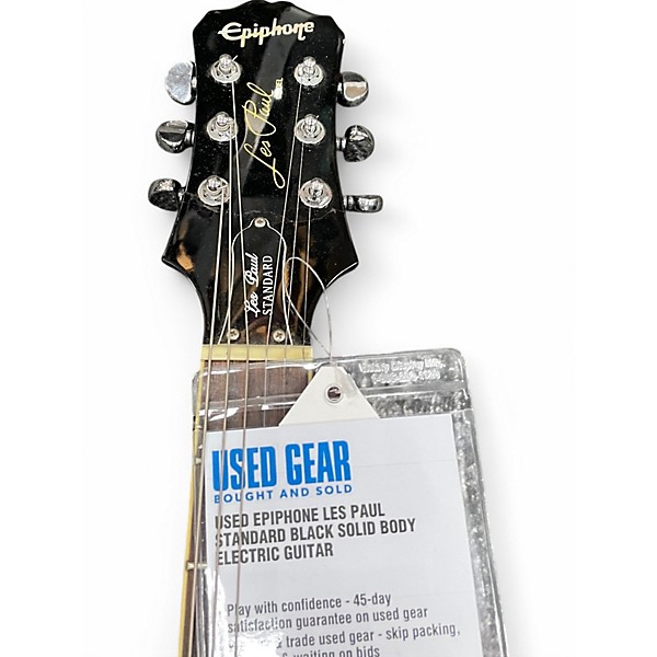 Used Epiphone Les Paul Standard Black Solid Body Electric Guitar