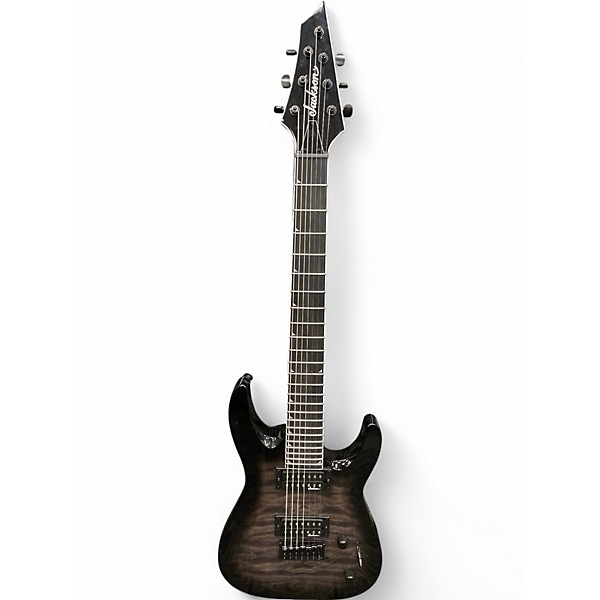 Used Jackson JS22Q-7 Trans Black Solid Body Electric Guitar