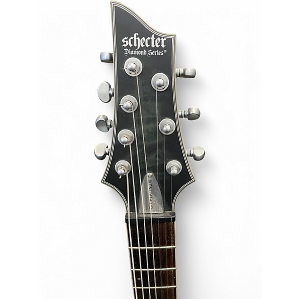 Used Schecter Guitar Research C7 Platinum Trans Black Solid Body Electric Guitar