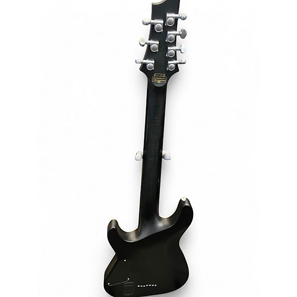 Used Schecter Guitar Research C7 Platinum Trans Black Solid Body Electric Guitar