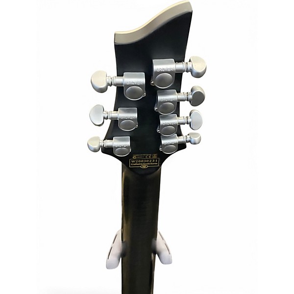 Used Schecter Guitar Research C7 Platinum Trans Black Solid Body Electric Guitar