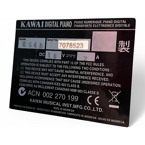 Used Kawai ES4B 88 KEY Digital Piano