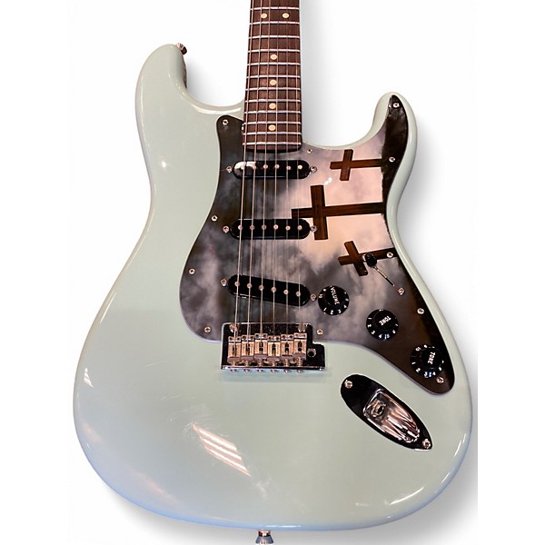 Used 2017 Fender American Professional Stratocaster with Rosewood Neck Daphne Blue Solid Body Electric Guitar