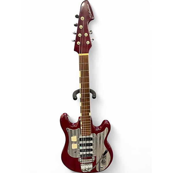 Used Silvertone TEISCO WG4L Wine Red Solid Body Electric Guitar