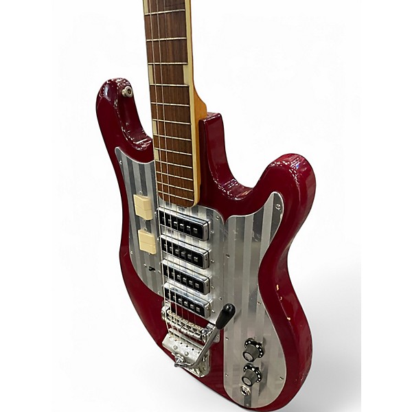 Used Silvertone TEISCO WG4L Wine Red Solid Body Electric Guitar