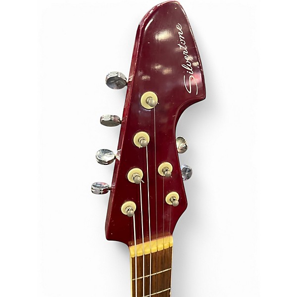 Used Silvertone TEISCO WG4L Wine Red Solid Body Electric Guitar