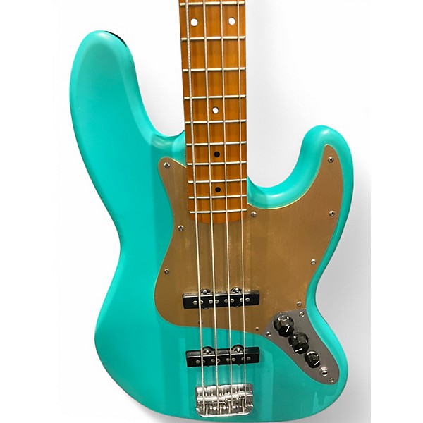 Used Squier Contemporary Jazz Bass Seafoam Green Electric