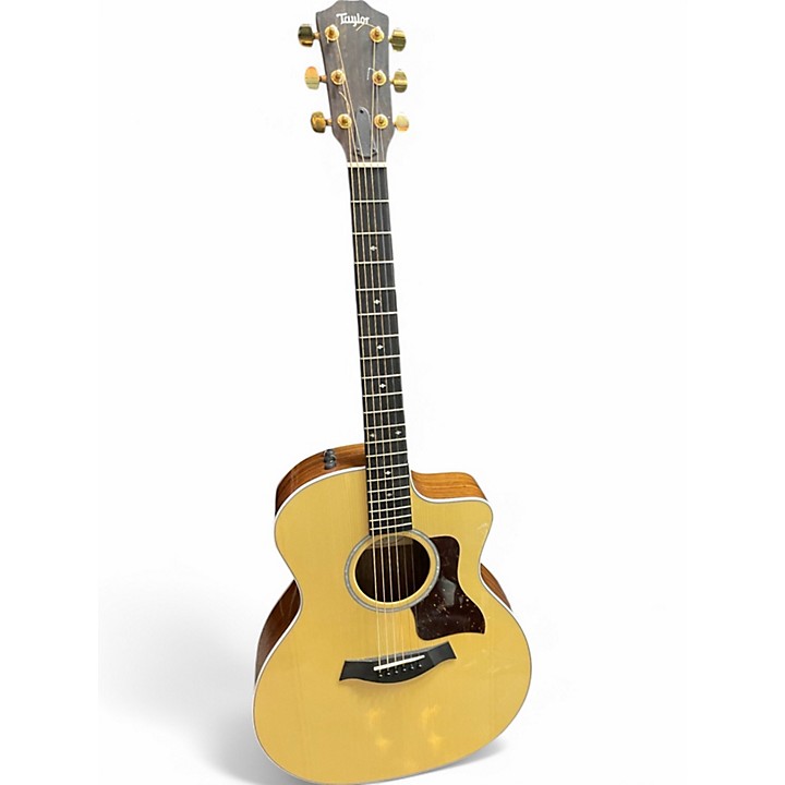 Used Taylor 214ce dlx rosewood Natural Acoustic Electric Guitar
