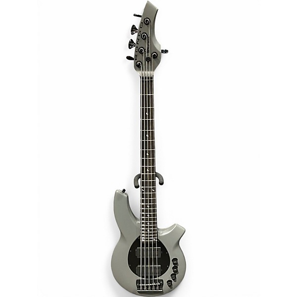 Used Ernie Ball Music Man Bongo 5 HH Matte Grey Electric Bass Guitar