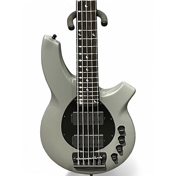 Used Ernie Ball Music Man Bongo 5 HH Matte Grey Electric Bass Guitar