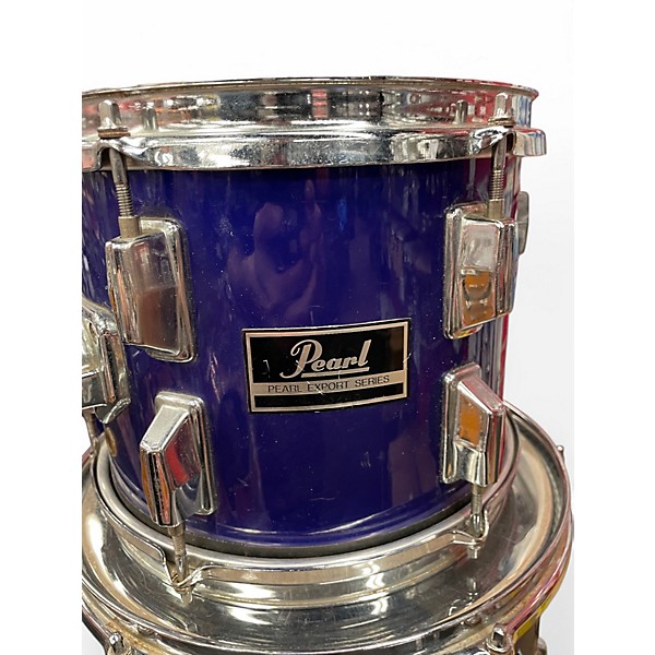Used Pearl 6 Piece Export Blue Drum Kit