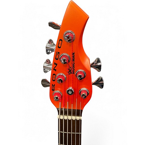 Used Ernie Ball Music Man Bongo 6 HH Metallic Orange Electric Bass Guitar
