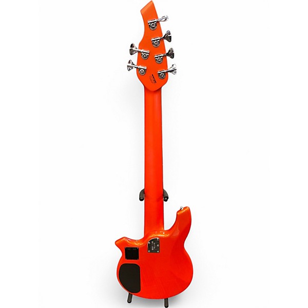 Used Ernie Ball Music Man Bongo 6 HH Metallic Orange Electric Bass Guitar