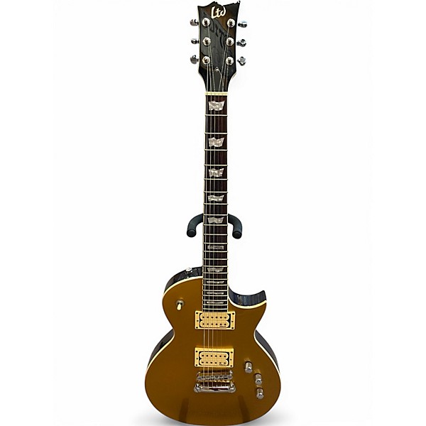 Used ESP LTD EC401V Gold Solid Body Electric Guitar
