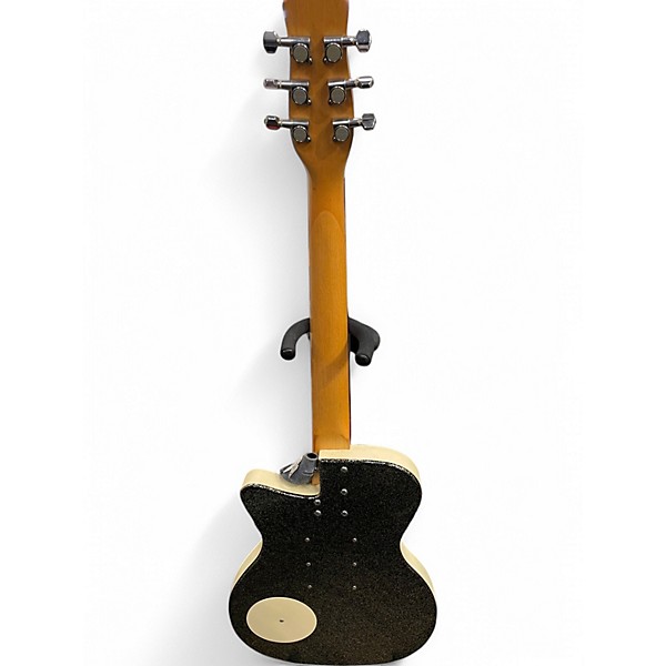 Used Danelectro 56 U-3 Black Sparkle Solid Body Electric Guitar