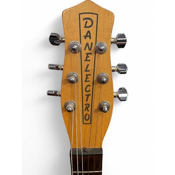 Used Danelectro 56 U-3 Black Sparkle Solid Body Electric Guitar