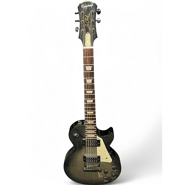 Used Epiphone Les Paul Studio Joe Perry Trans Black Solid Body Electric Guitar