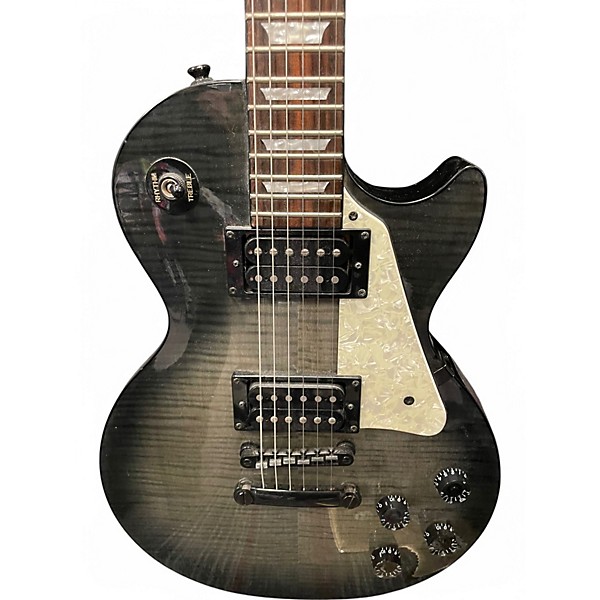 Used Epiphone Les Paul Studio Joe Perry Trans Black Solid Body Electric Guitar