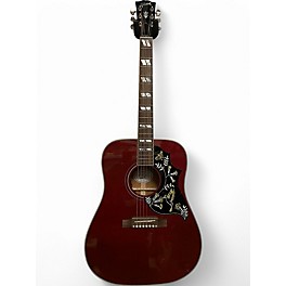 Used Gibson Hummingbird Wine Red Acoustic Electric Guitar