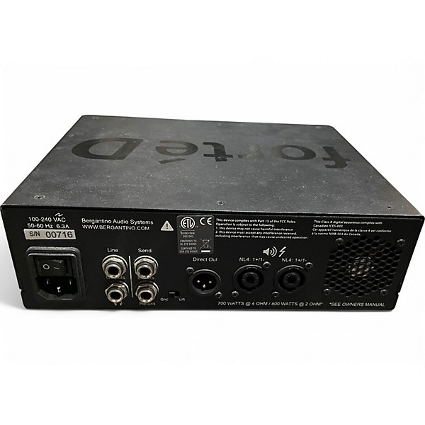 Used Bergantino Forte D Bass Amp Head
