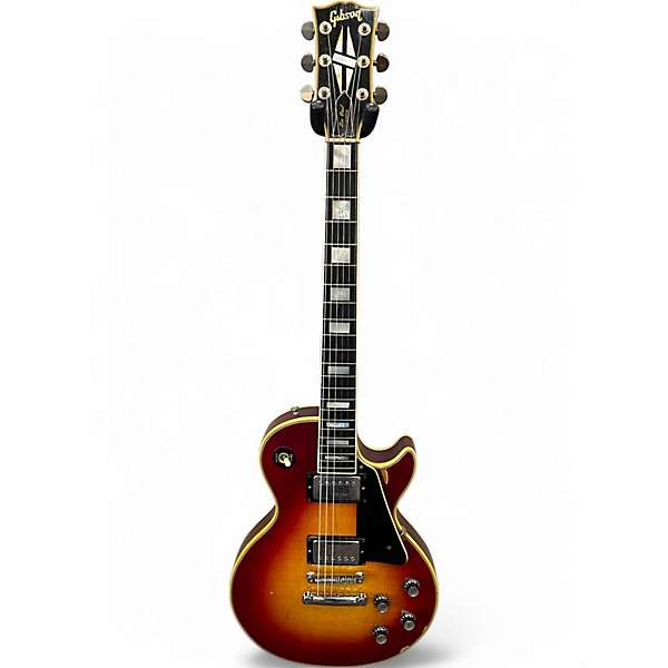 Vintage 1973 Gibson Les Paul Custom Cherry Sunburst Solid Body Electric Guitar