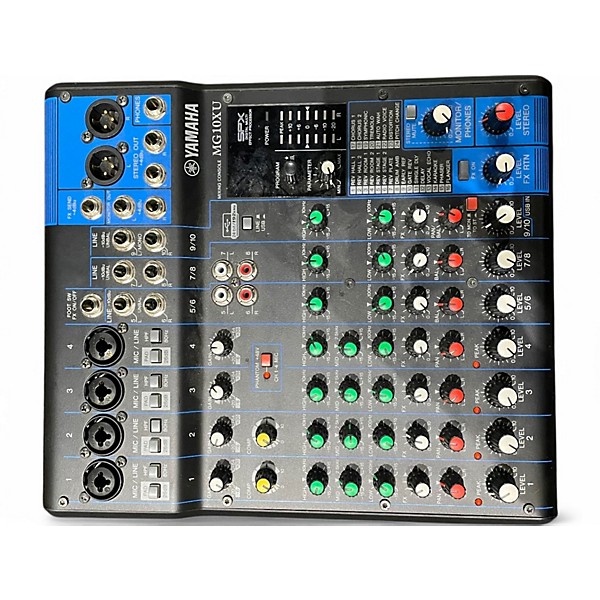 Used Yamaha MG10XU 10 Channel Mixer with Effects Unpowered Mixer