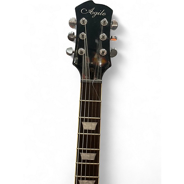 Used Agile Single Cut Black Solid Body Electric Guitar