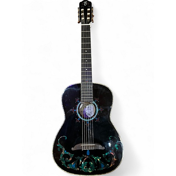 Used Esteban duende Black and Silver Acoustic Electric Guitar