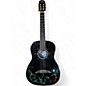 Used Esteban duende Black and Silver Acoustic Electric Guitar thumbnail